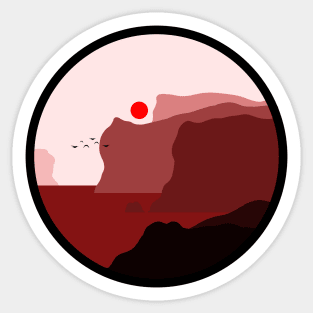 Minimalist Landscape - Red Cliffs Sticker